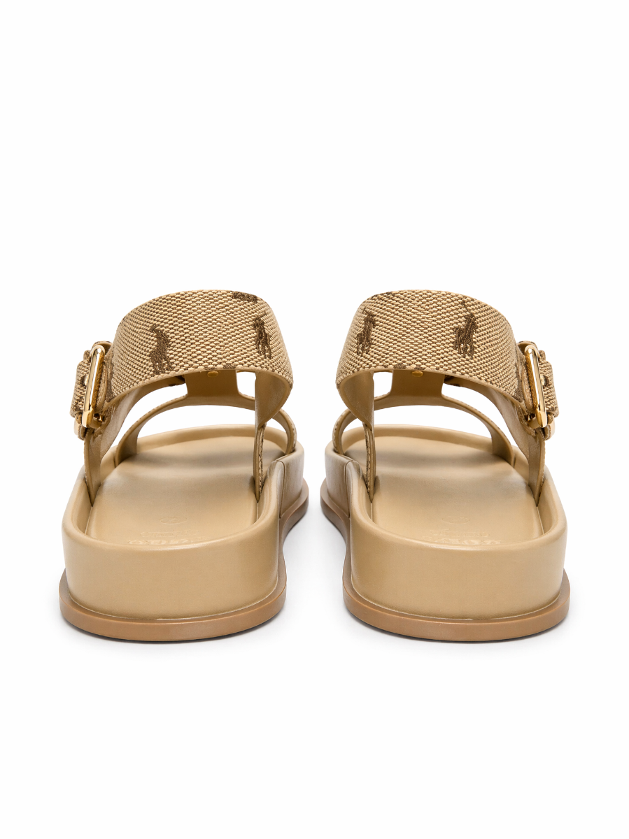 Womens Polo Jacquard Moulded Trim Sandals