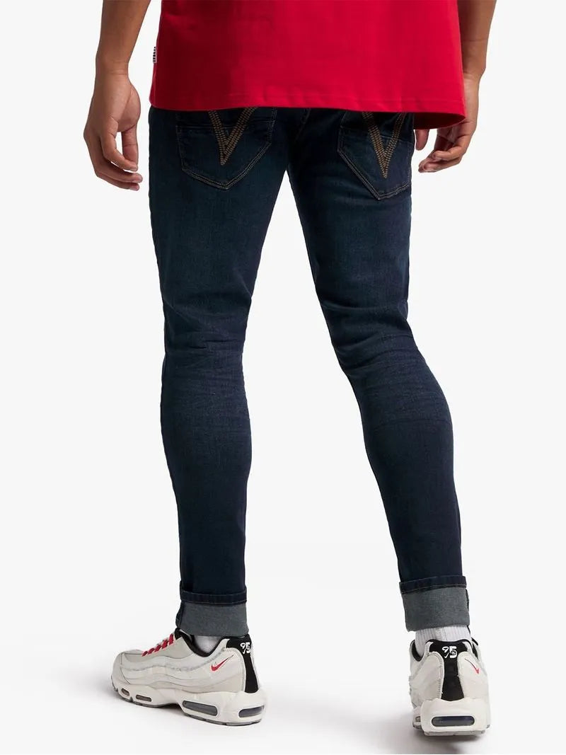 Redbat Men's Dark Wash Super Skinny Jeans