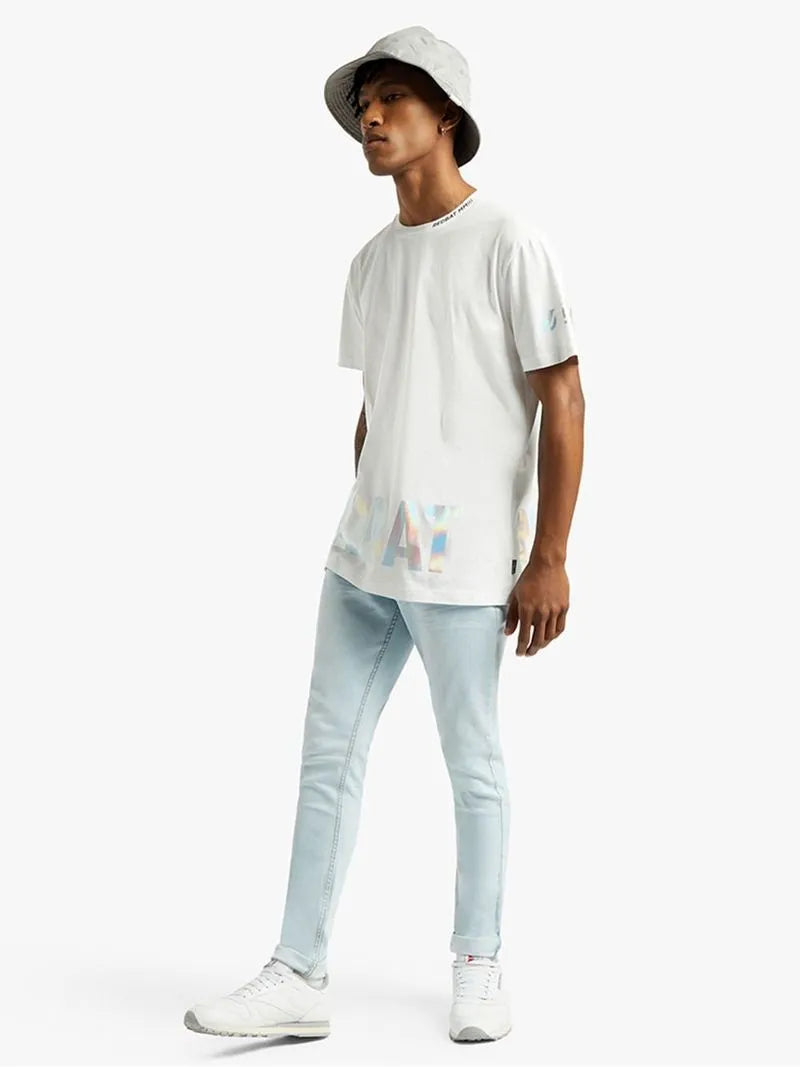Redbat Men's Light Wash Super Skinny Jeans