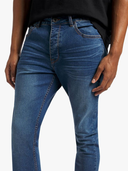 Redbat Men's Medium Wash Super Skinny Jeans