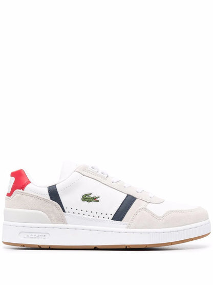 Lacoste t-clip tricolour leather and suede trainers