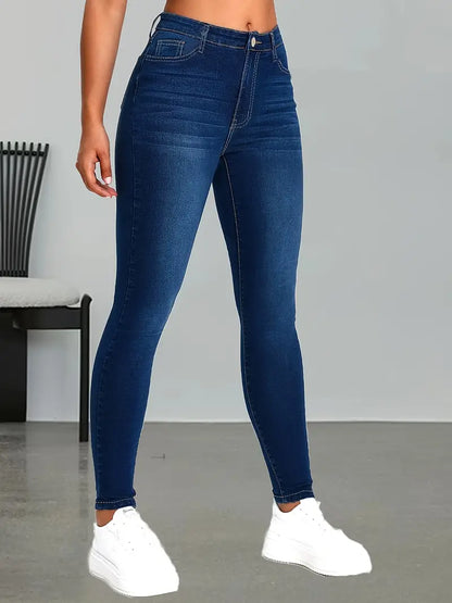 Elegant High-Stretch Skinny Jeans for Women - Slim Fit