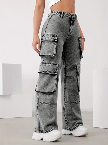 Woman’s Multi Pocketed Cargo Jeans