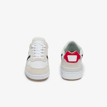 Lacoste t-clip tricolour leather and suede trainers
