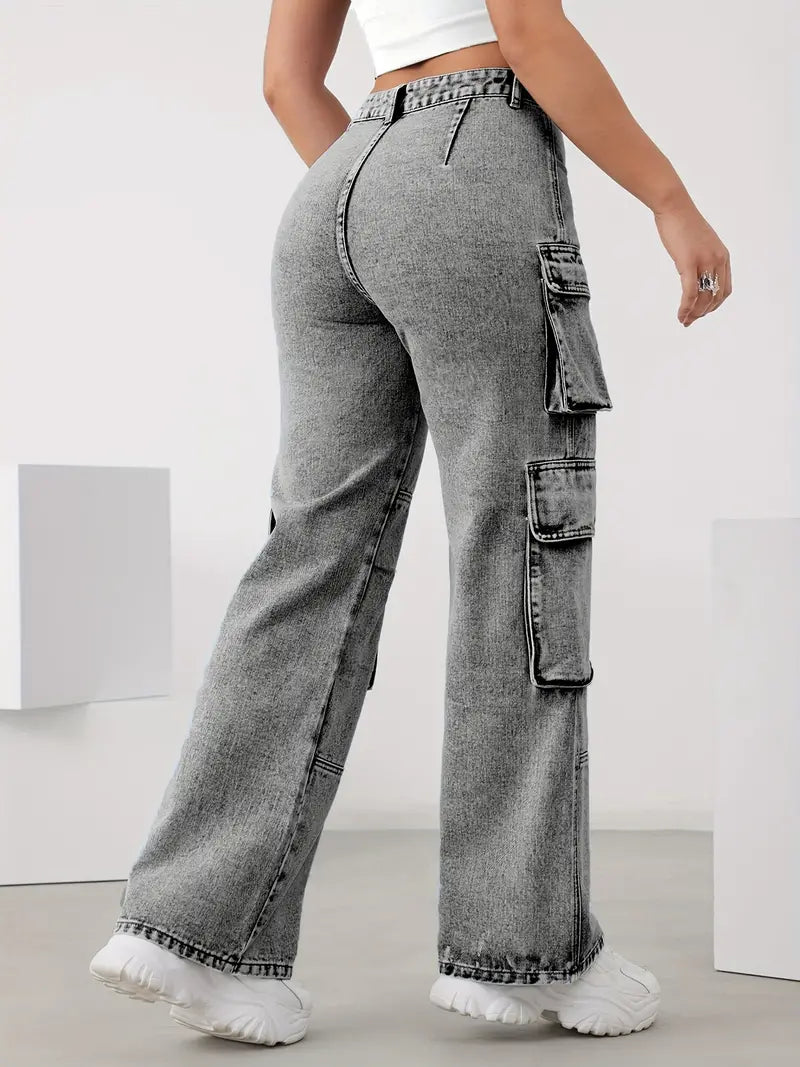 Woman’s Multi Pocketed Cargo Jeans