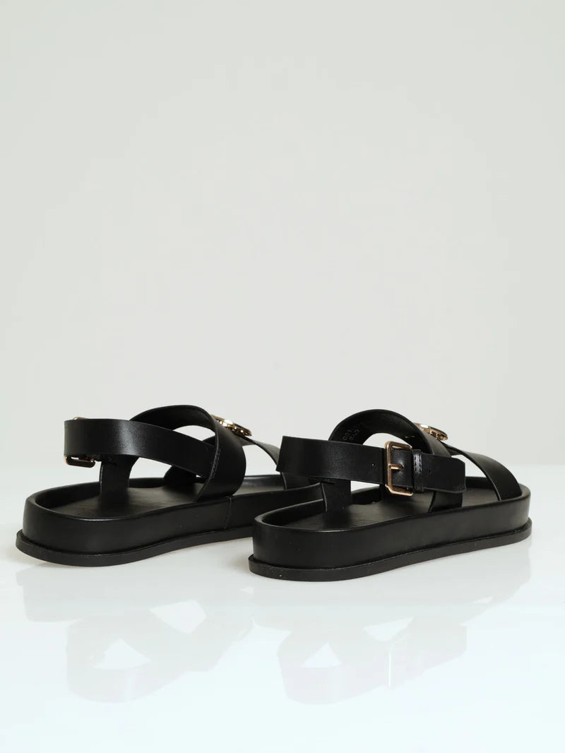 Womens Polo Moulded Unit Trim Sandal - Black