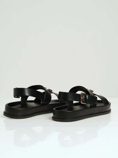 Womens Polo Moulded Unit Trim Sandal - Black