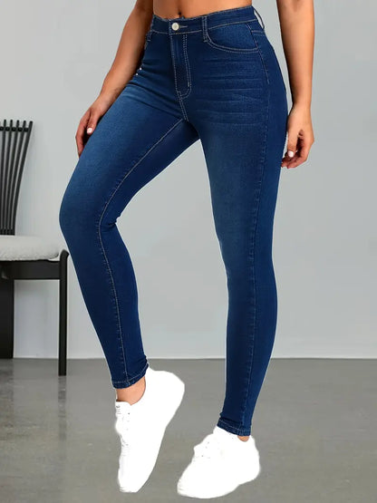 Elegant High-Stretch Skinny Jeans for Women - Slim Fit