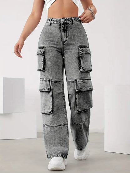 Woman’s Multi Pocketed Cargo Jeans