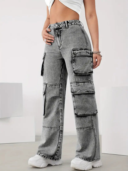 Woman’s Multi Pocketed Cargo Jeans