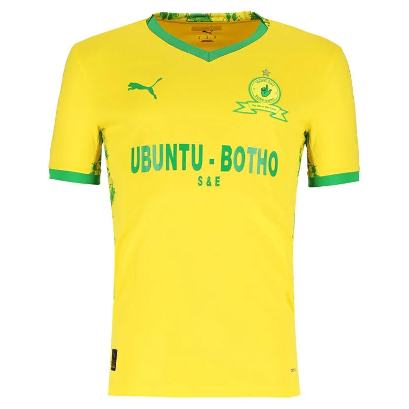 Puma Mamelodi Sundowns 25/26 Home Jersey Mens Yellow/Green